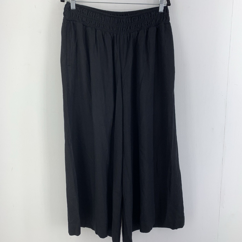 Old Navy Womens Large Mid Rise Wide Leg Comfort Band Pants Boho Beach Peasant